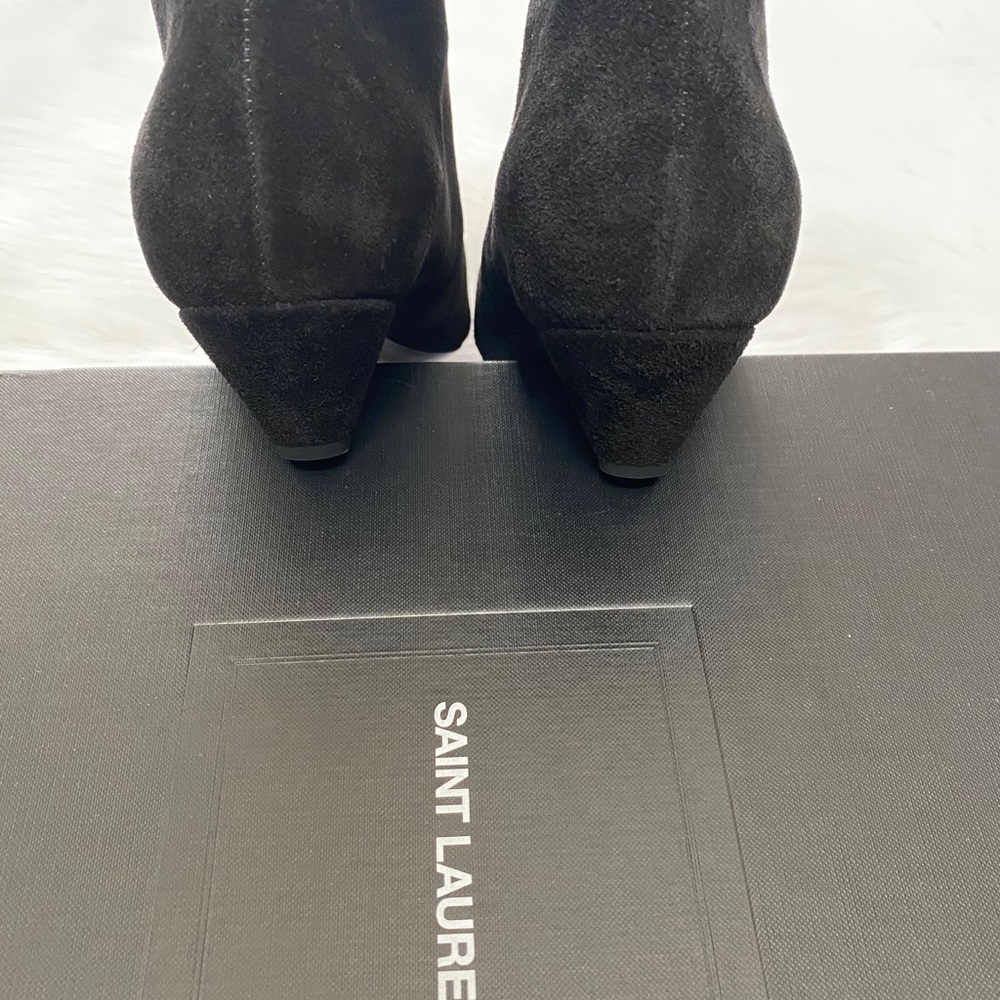 NEW in Box-YSL SAINT LAURENT Kate Suede Ankle Boots 39 - Picture 8 of 8
